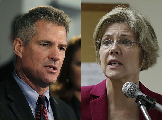 With Election Day just around the corner, the US Senate race in Massachusetts heads into the homestretch. Senator Scott Brown and challenger Elizabeth Warren are going for the jugular, battling over issues from asbestos to job creation to women's rights. Click though the gallery to see how each candidate is taking the fight to the airwaves.