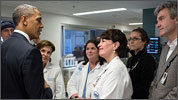 President, Michelle Obama visit victims