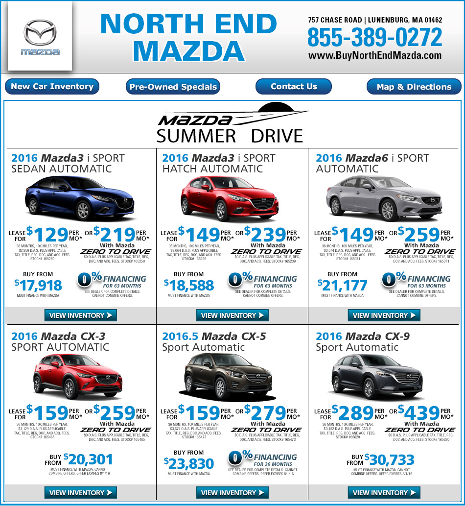 North End Mazda on Massachusetts Mazda Dealer