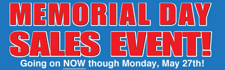 Memorial Day Sale Now Through May 27th!