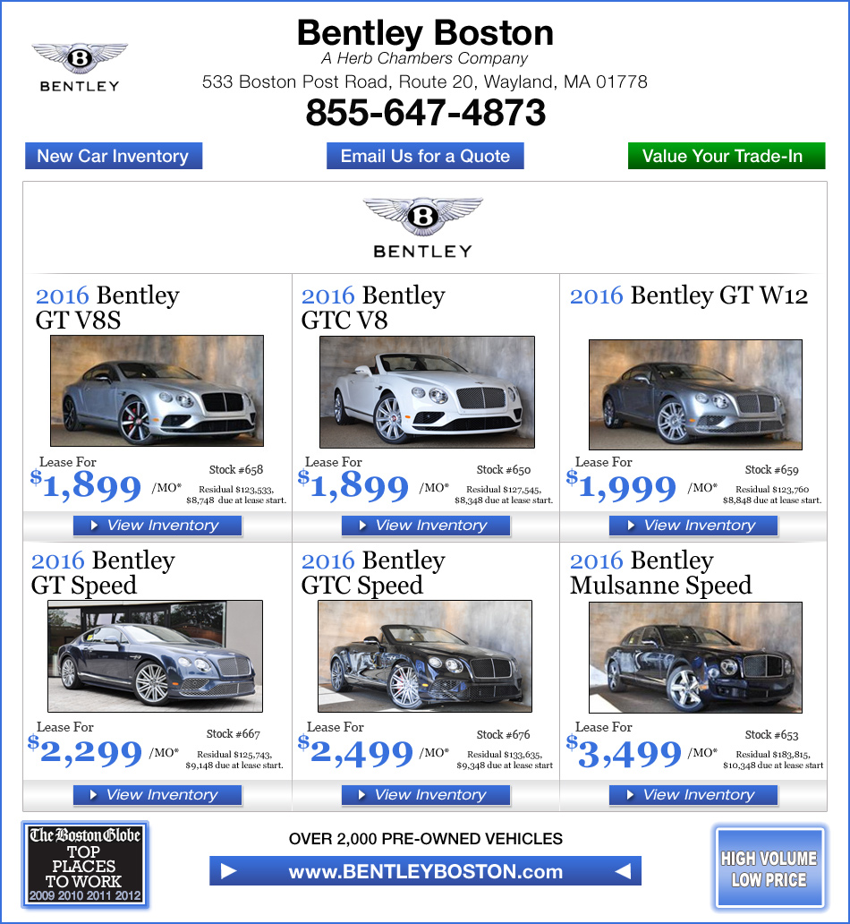 Bentley Boston A Herb Chambers Company Boston MA Bentley Dealers