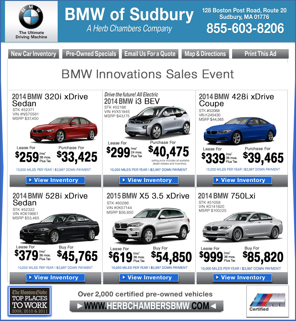 BMW of Sudbury A Herb Chambers Company Boston BMW Dealers