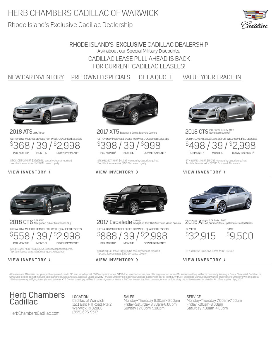 Herb Chambers Cadillac Warwick Rhode Island Cadillac Dealers RI
