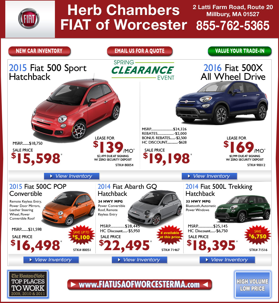 Herb Chambers Fiat of Worcester Boston Fiat Dealers Worcester
