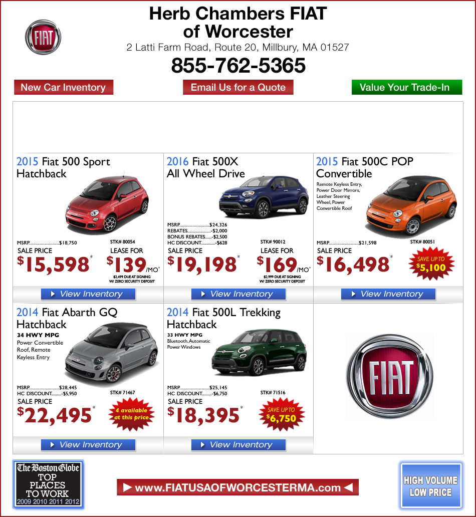 Herb Chambers Fiat of Worcester Boston Fiat Dealers Worcester