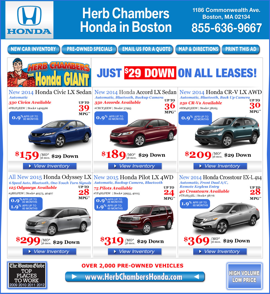 Herb Chambers Honda in Boston Honda Dealers Boston
