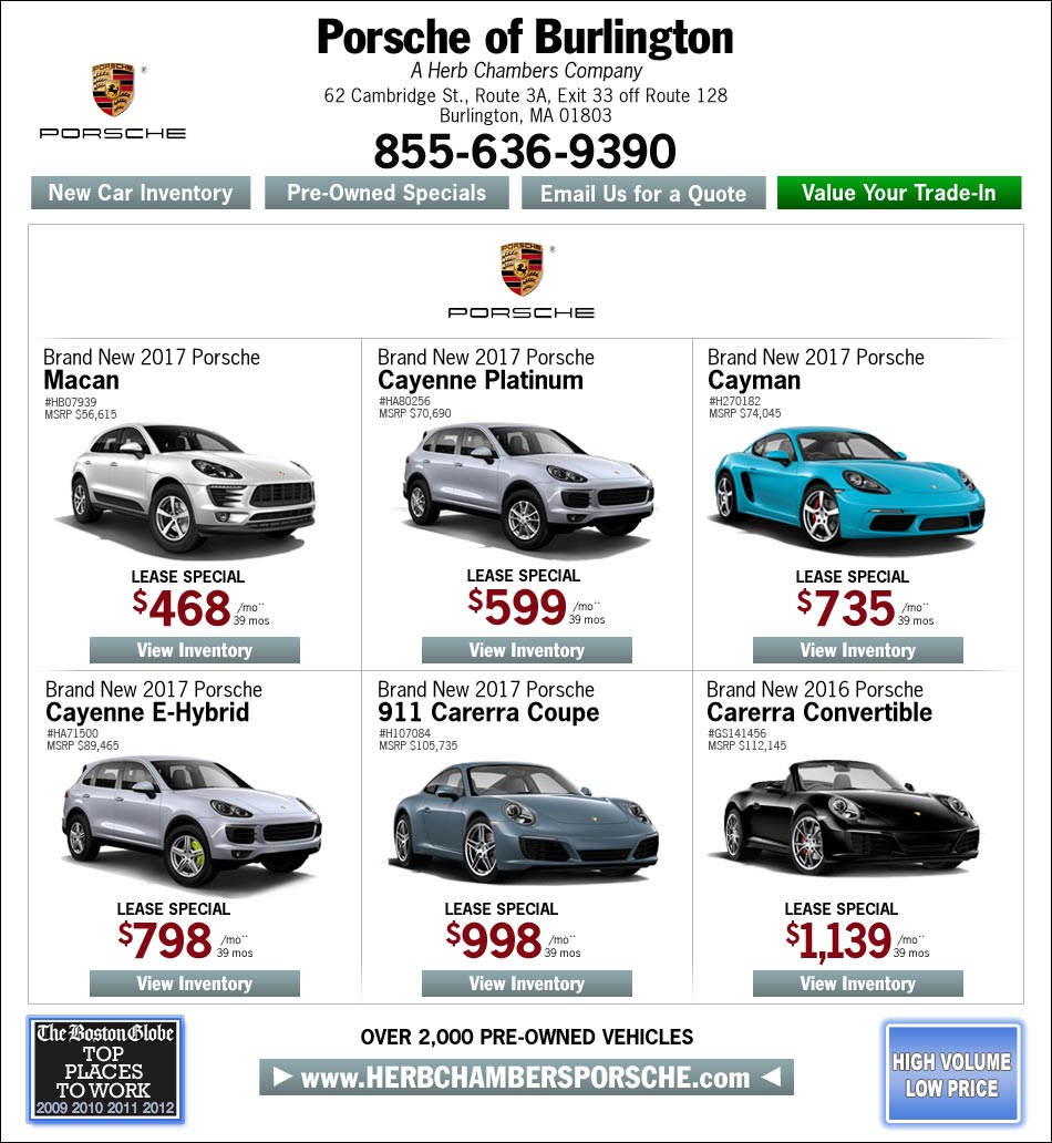 Porsche of Burlington, A Herb Chambers Company Boston Porsche Dealers
