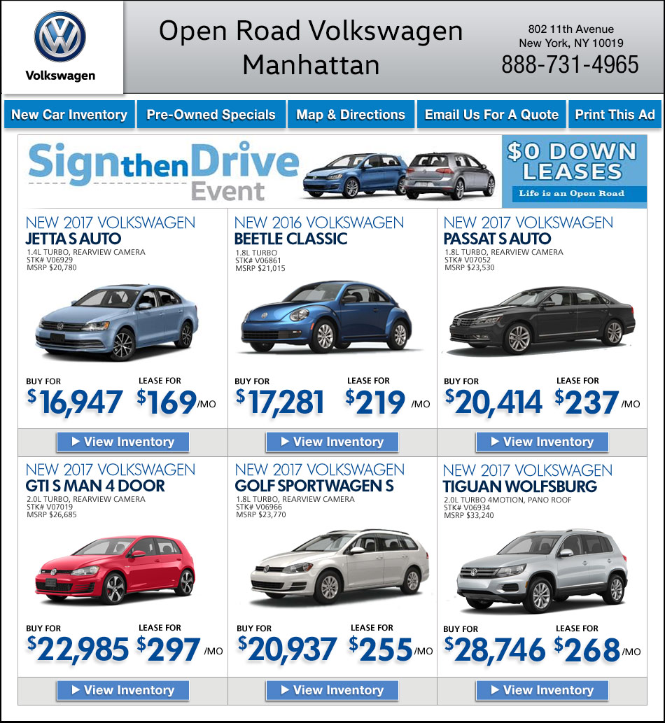 Open Road Volkswagen of Manhattan New York VW Dealers