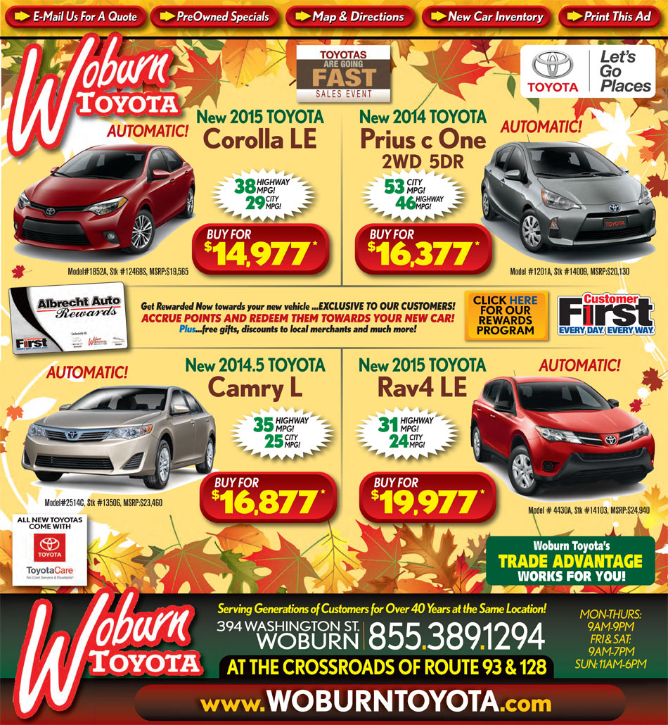 Toyota Dealership in MA Great Toyota Deals Woburn, Mass