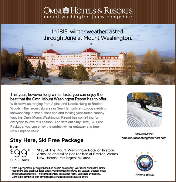 Not able to view this most recent ski event or special deal from mountains throughout New England and beyond? Then enable your images and make sure to add newsletters@boston.com to your address book!