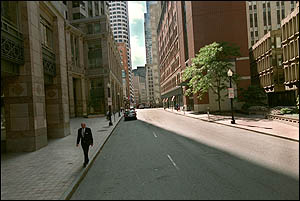 Boston streets left empty