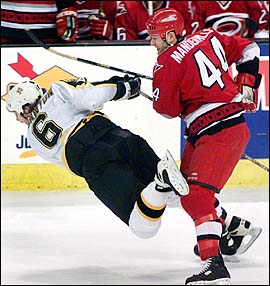 Joe Thronton gets upended