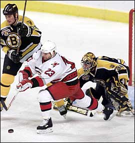 Martin Gelinas tries a shot