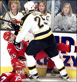 Hal Gill buries Keith Priemeau