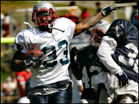 Rosevelt Colvin led the celebration after a sack late in the Patriots' 28-3 win over the Jaguars.