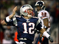 Tom Brady howls with delight as he signals 
