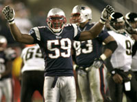 Rosevelt Colvin led the celebration after a sack late in the Patriots' 28-3 win over the Jaguars.