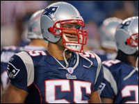 Rosevelt Colvin led the celebration after a sack late in the Patriots' 28-3 win over the Jaguars.