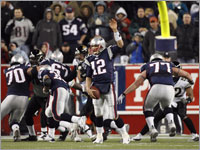 Tom Brady's play fake on his 6-yard touchdown pass to Wes Welker fooled the Jacksonville Jaguars in the AFC Divisional Playoff game at Gillette Stadium.