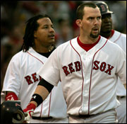Manny Ramirez, Trot Nixon and David Ortiz