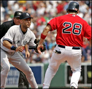 Derek Jeter and Doug Mirabelli