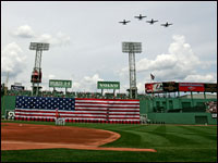  The National Guard A 10 Jets fly over Fenway Park as the National Anthem is sung before the start of the game with the Boston Red Sox and the Tampa Bay Devil Rays at Fenway Park on Wednesday  July 4,  2007.(Matthew J. Lee/Globe Staff Photo)