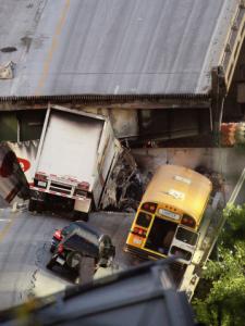 The bus that was on the Interstate 35 west bridge when it fell was transporting 61 children and caregivers.