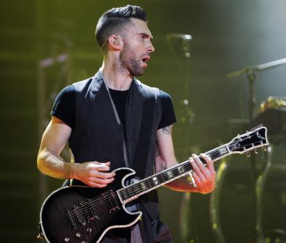 Lead singer Adam Levine of Maroon 5 executed every funky falsetto lick with
