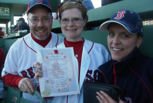Boston Red Sox Green Monster wedding was stuff that dreams are made of 