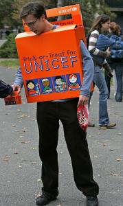 Ivan Kotchetkov, president of the Harvard Undergraduate Global Health Forum, collected for UNICEF Thursday. Harvard recognizes nearly 400 clubs, up from 240 a decade ago.