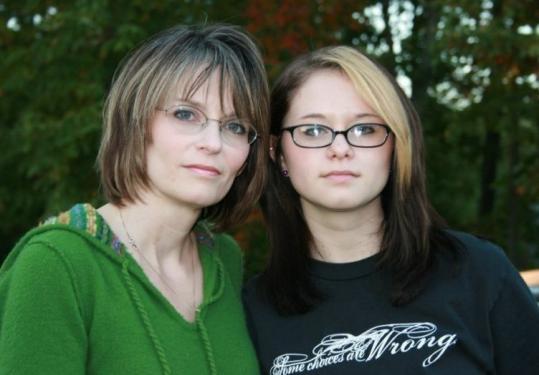 Stephanie Hoffmeier (right), 16, succeeded in starting an antiabortion club at her public high school in Virginia.