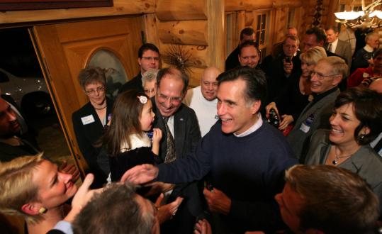 mitt romney house. Mitt Romney met members of the