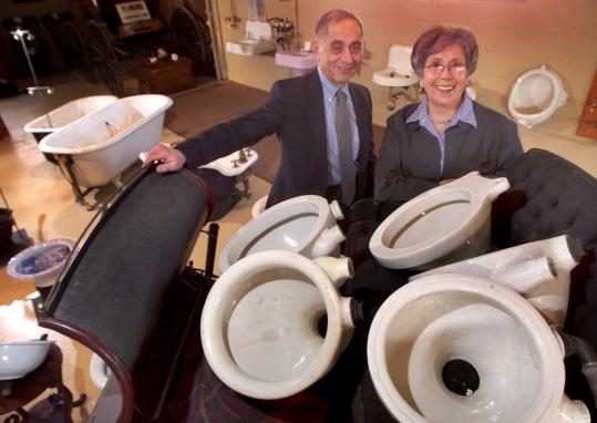 Russell and Bettejane Manoog's American Sanitary Plumbing Museum, which features toilets through the ages, is moving from Worcester to a new home in Watertown.