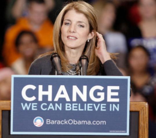 In a new TV ad, Caroline Kennedy says Senator Barack Obama 'makes us believe in ourselves again .'