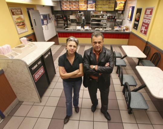 Burger King franchise owners Elizabeth and Luan Sadik said the chain refused them permission to raise prices to cover their high costs.