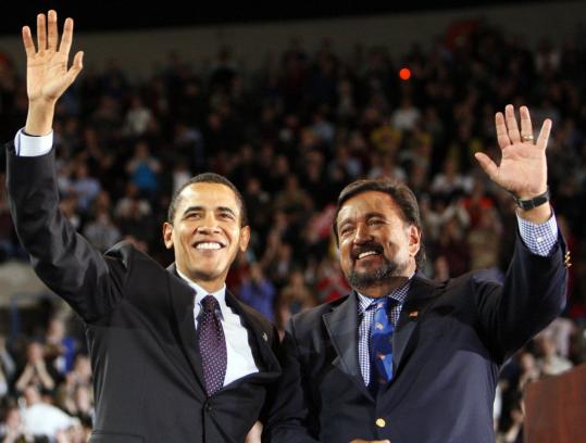 Senator Barack Obama of Illinois accepted the endorsement of Governor Bill Richardson of New Mexico yesterday in Portland, Ore. The former Clinton administration official said 'it is time for a new generation' of leadership.
