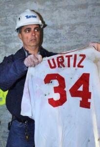 red sox jersey buried in yankee stadium