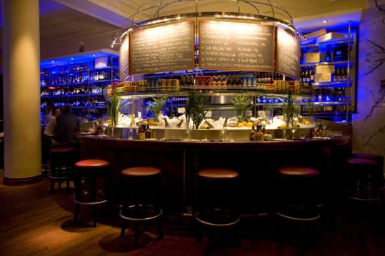 The Oceanaire Seafood Room's oyster bar captures the feel of dining on a classic ocean liner.