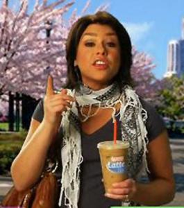Rachael Ray in the controversial Dunkin' Donuts commercial.