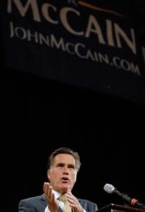 Mitt Romney spoke to the Nevada State Republican Convention on John McCain's behalf last month.