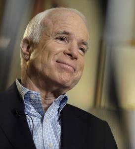 John McCain is sending smaller staffs to some states but spending more on TV ads than his rival, Barack Obama.