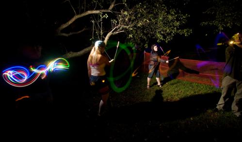Dancers lit up the lawn with swirling glow sticks. More info on the Marsh Post American Legion SUBMIT Your nightlife photos! TALK What scene should we visit next?