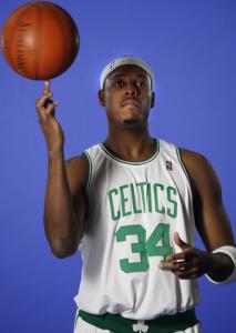 Celtic Paul Pierce is hoping to balance his increased star power with a big team goal, defending a title, this season.