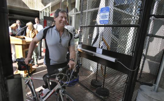 mbta bike cage