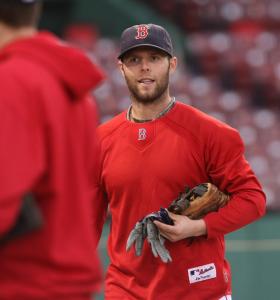Dustin Pedroia attended the Red Sox' optional workout yesterday, despite a quick turnaround.