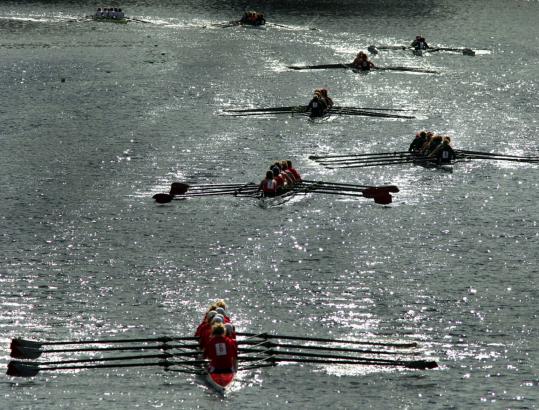The women's club eights have the run of the river, and it was the crew from Yale University that ran away with the gold medal.