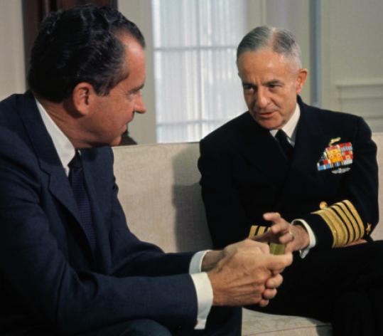 President Nixon met with Admiral John S .McCain during the time his son was a prisoner of war in Vietnam.
