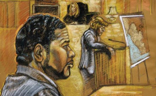 Charles McArthur Emmanuel (depicted in court) shot three victims and ordered dozens tortured because they were a threat to Charles Taylor's government, a prosecutor said.