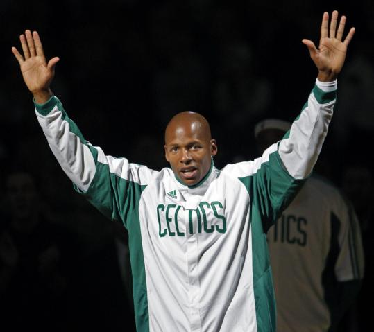 After the crowning achievements of last spring, Ray Allen and his Celtics teammates were kings of the world (or at least the NBA) last night.
