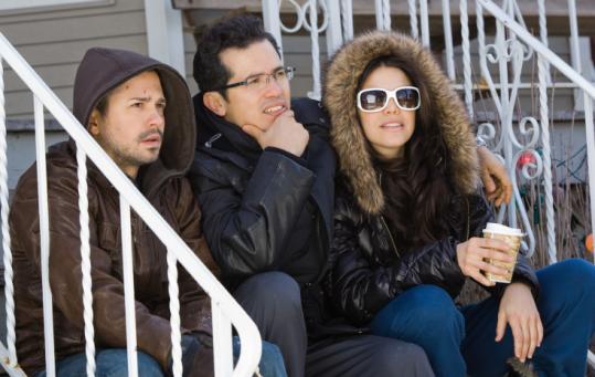 Freddy Rodriguez (left), John Leguizamo, and Vanessa Ferlito play siblings in ''Nothing Like the Holidays.''